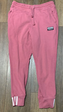 Adidas R.Y.V. Vocal Jogger Sweatpants Womens S Pink French Terry Trefoil EJ8564
