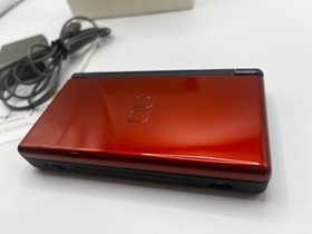 Nintendo DS Lite Console W/Charger USG-001 Crimson Red/Black English