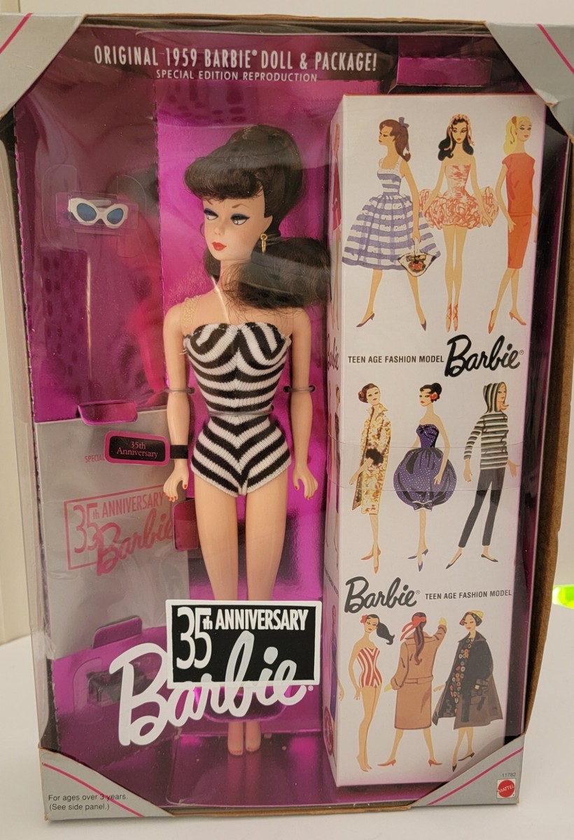 Barbie 35th Anniversary Original 1959 Barbie Doll & Package 1993