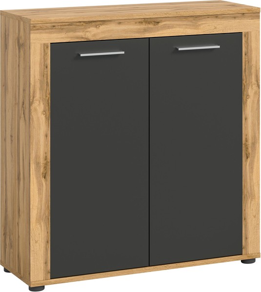 Xonox.Home Highboard Kommode Schrank Sideboard Anrichte Jam Grau 184X88X35 Cm-image