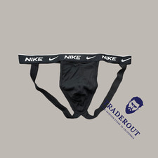 Brand New Nike mens black cotton stretch jock strap jockstraps underwear