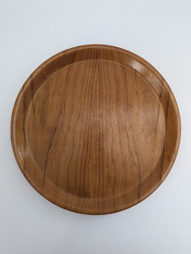 Set of 7 Round Wood Plates Platters 12" - Picture 14 of 16