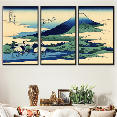 Set 3 Art Canvas Tokyo Fuji Ukiyoe Japanese Paint poster Wall Decor Unframed P32