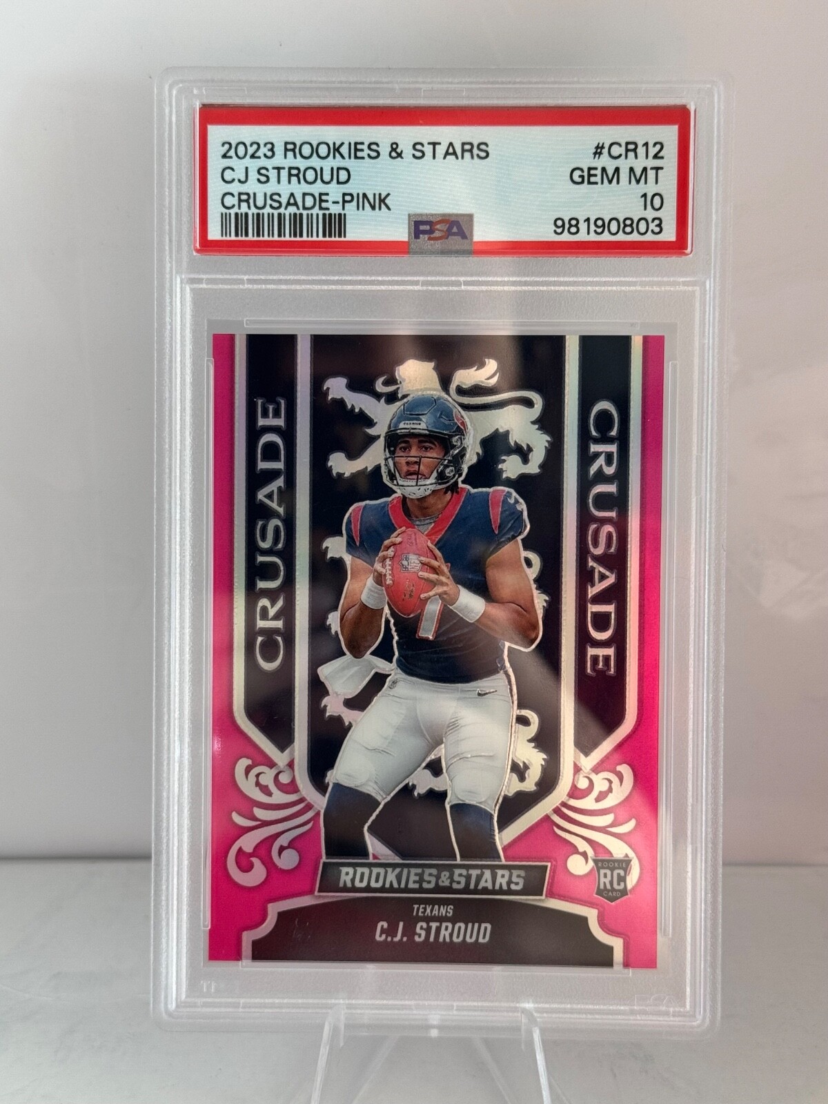 CJ Stroud 2023 Rookies & Stars Crusade Pink PSA 10 /75