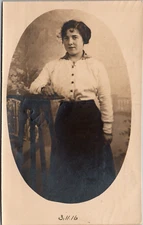 Postcard Real Photo RPPC Attractive Young Woman Ada 1916
