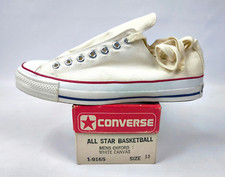 Converse All Star Oxford Made in U.S.A sz. 10 White Canvas 1-9165 vintage BNIB