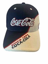 Coca Cola Script Hat Cap RWB with Embroidered Coke Bottle Atlanta 100% Cotton