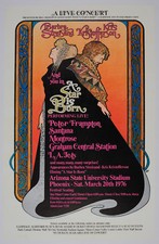 A STAR IS BORN 1976 CONCERT POSTER Kristofferson SANTANA Frampton STREISAND 1S