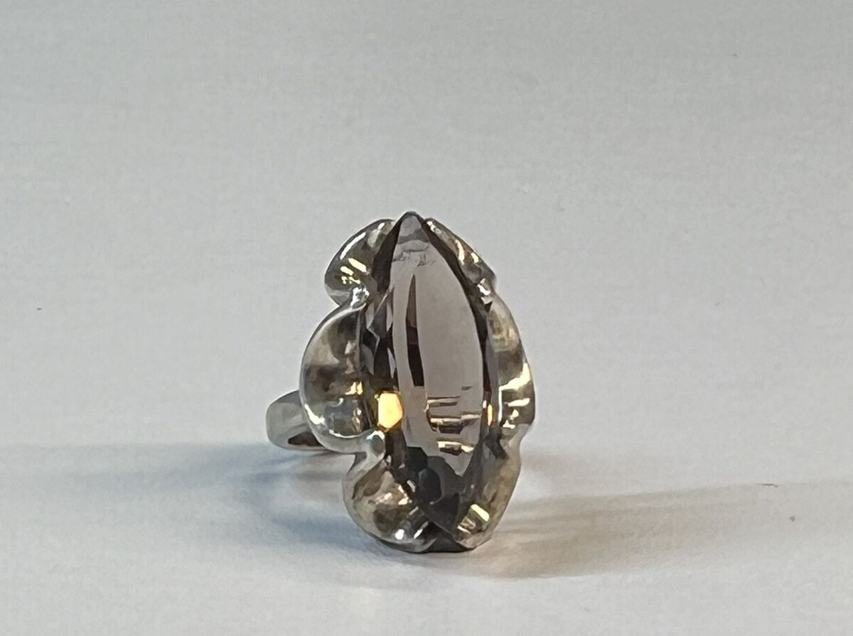 Vintage Sterling Silver & Brown Topaz Ring - Sanchez Taxco Vintage Sterling Silver & Brown Topaz Ring - Sanchez Taxco