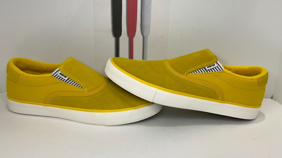 Nike SB Zoom Verona Slip Premium Men\'s Sz 8.5 Yellow Suede Sneakers (DM4424-700) Nike SB Zoom Verona Slip Premium Men main image 4