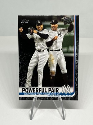 Aaron Judge Giancarlo Stanton 2019 Topps Black /67 Card #444 Yankees SSP
