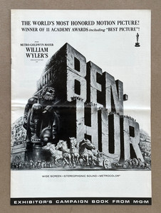 BEN HUR Stephen Boyd CHARLTON HESTON Jack Hawkins 1969 Reissue PRESSBOOK