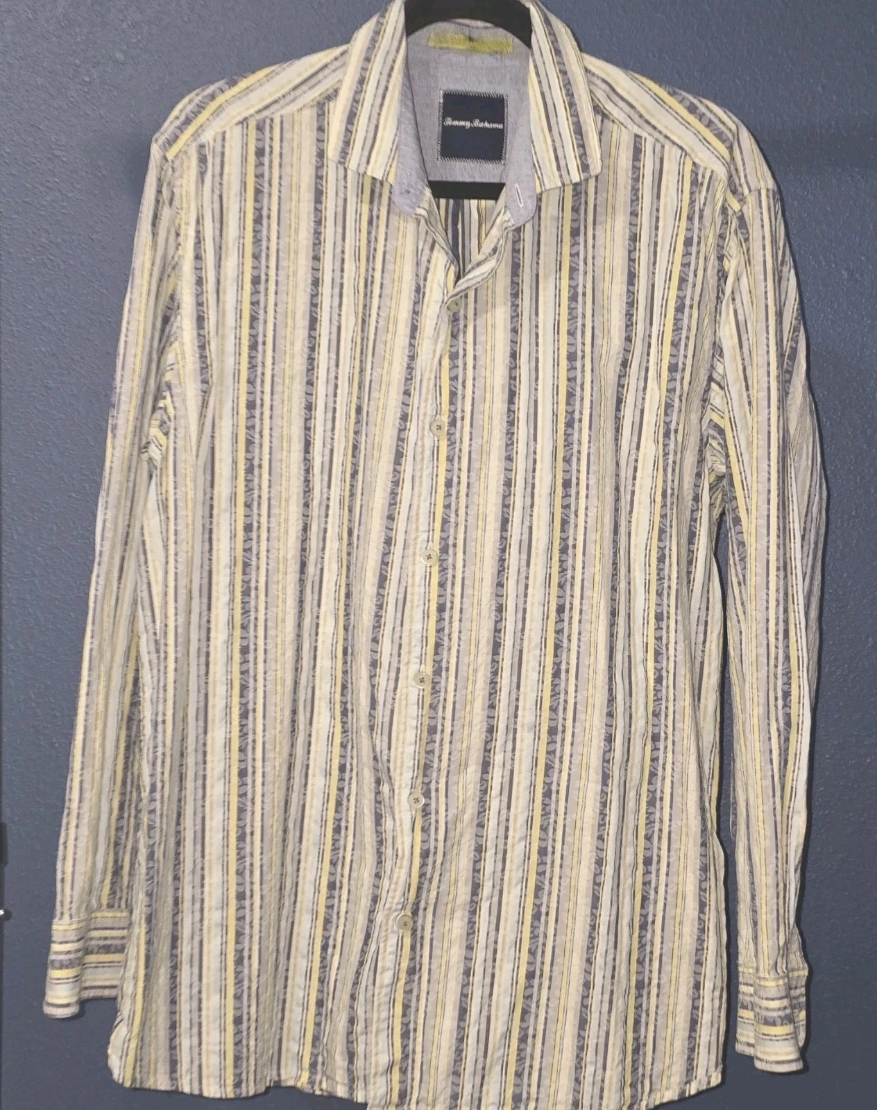 Tommy Bahama Long Sleeve Button Up 100% Cotton Casual Summer Style Shirt Size XL