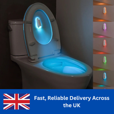 Wiederaufladbare Toilettenschüssel Nachtlicht 7 Farben LED USB-C PIR Sensor Badezimmer Lampe*