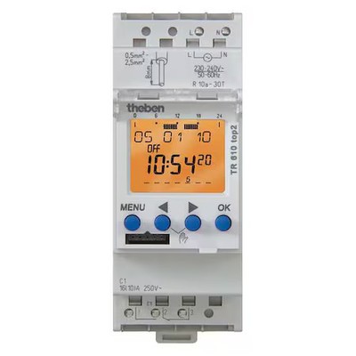 Theben Tr-610-Top-2-12/24V Electr. Timer, Din Rail, 24Hr/7D, 1 Chn.
