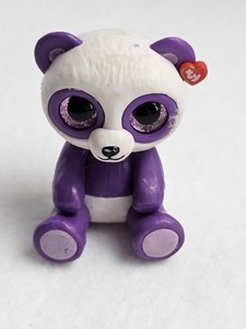 TY Beanie Boos Mini Boo Boom Boom Panda Series 2 Collectible Fig 2" Purple White