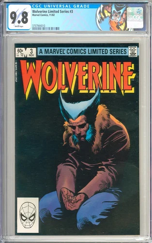 Wolverine Limited Series #3 High Grade WHITE Frank Miller Marvel 1982 CGC 9.8