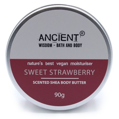 Shea Body Butter Erdbeere 90g | Feuchtigkeitspflege/Vegan/Körperbutter