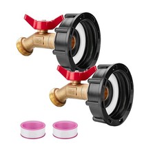 2 Pack 275-330 Gallon IBC Tote Water Tank Adapter Coarse Thread  Lead-Free B...