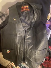 Leather Vest Ladies Large