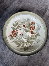 Colin Kellam Large 35cm Studio Pottery Stoneware Floral Bowl /  Wall Plate