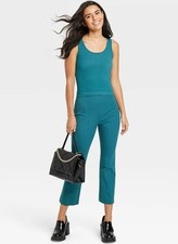 A New Day Women's Super-High Rise Slim Fit Cropped Kick Flare Pants