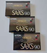 3 audiocassette vintage TDK SA-XS 90 tipo II high bias sigillate NOS