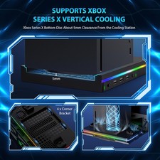 Wall Mount with Cooling Charging Stand for Xbox Series X/S, Vertical Dual Co...