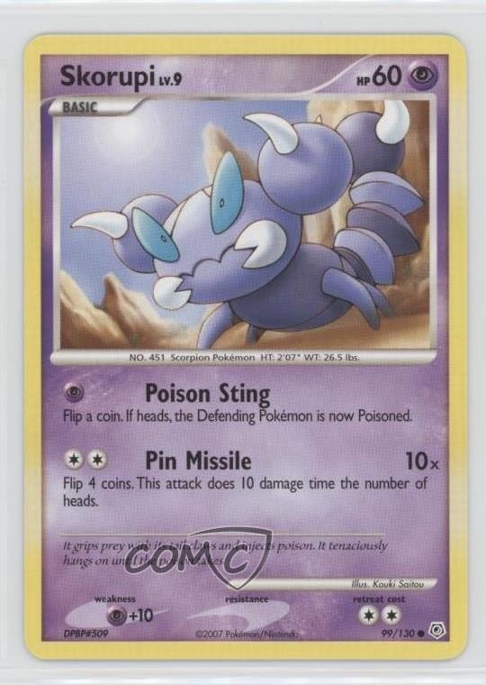 Skorupi Pokémon Diamond & Pearl Base Set #99 2007