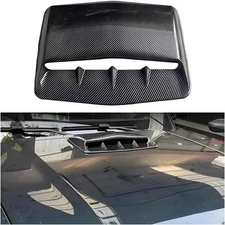 Hood Vents, Vehicle Scoop Turbo Bonnet Hood Air Flow Intake Cover,Carbon Fiber