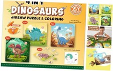 Kids' 4-in-1 Dinosaur Puzzles - Ages 3-5 4-6