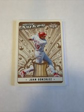 2025 Leaf Lumber #HN-11 Juan Gonzalez Hitting Nukes Game Used Bat Relic #/35