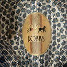 DOBBS HAT CLASSIC FEDORA BLUE SILK INSIDE BLUE & RED FEATHER SZ 7 DAPPER VINTAGE — photo 3