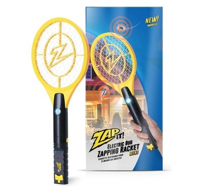 ZAP IT! Rechargeable Electric Fly Swatter Racket - 4,000-Volt Mosquito Zapper...