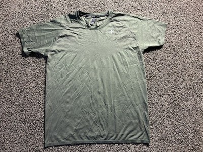 Three Nails Shirt Mens XL Green Stretch Performance Gym Training Running Active