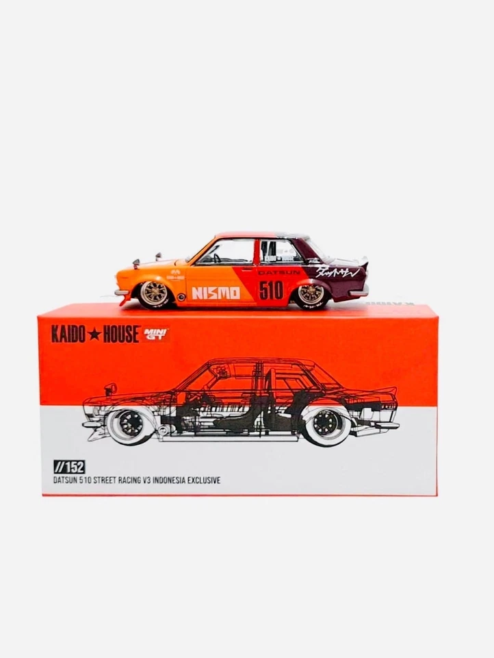 # 1/64 KAIDO HOUSE 152 - DATSUN 510 STREET RACING V3 INDONESIA EXCLUSIVE MISB # - Immagine 3 di 4