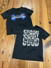 Lot of 2 Boy  s Under Armour Heatgear Short Sleeve T-Shirts, Size Youth XS / 5