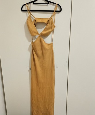 Bec + Bridge Selene V Maxi Dress Camel Size 8 NWT Made in Australia RRP $280