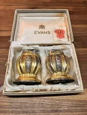 Pair Of Gold & Silver Plated Evan’s VTG Windsor Cigarette Table Lighters
