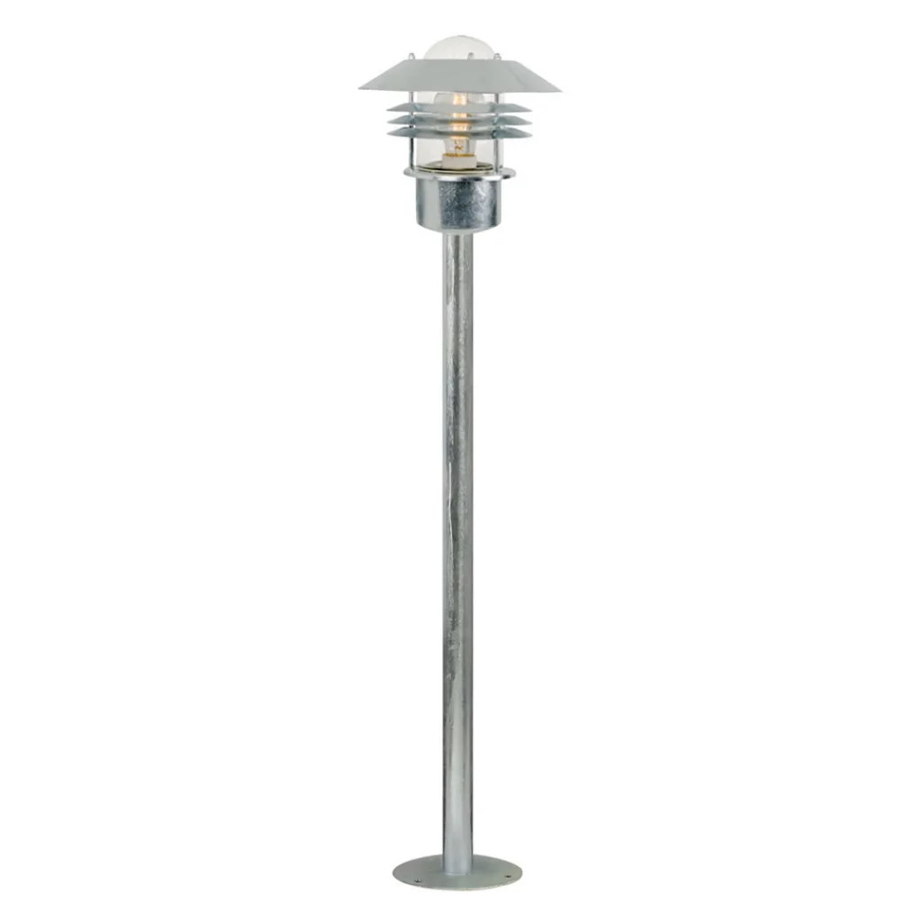 Nordlux Vejers Galvanised Steel Garden Lamp Post - 92cm Height - Image 2