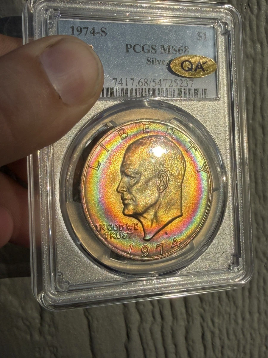 アメリカ 銀貨 1978-S アイゼンハワーシルバーダラーMS68 PCGS