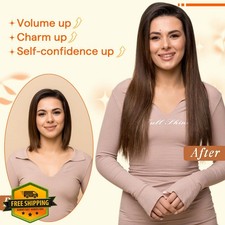 Full Shine 20" 100g Butterfly Hair Extensions Dark to Ash Brown Balayage