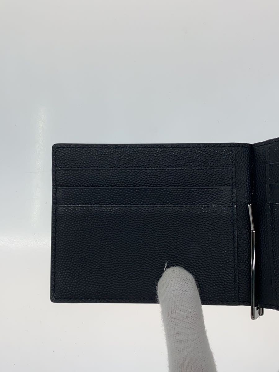 SAINT LAURENT Card Case Leather BLK men thumbnail 6