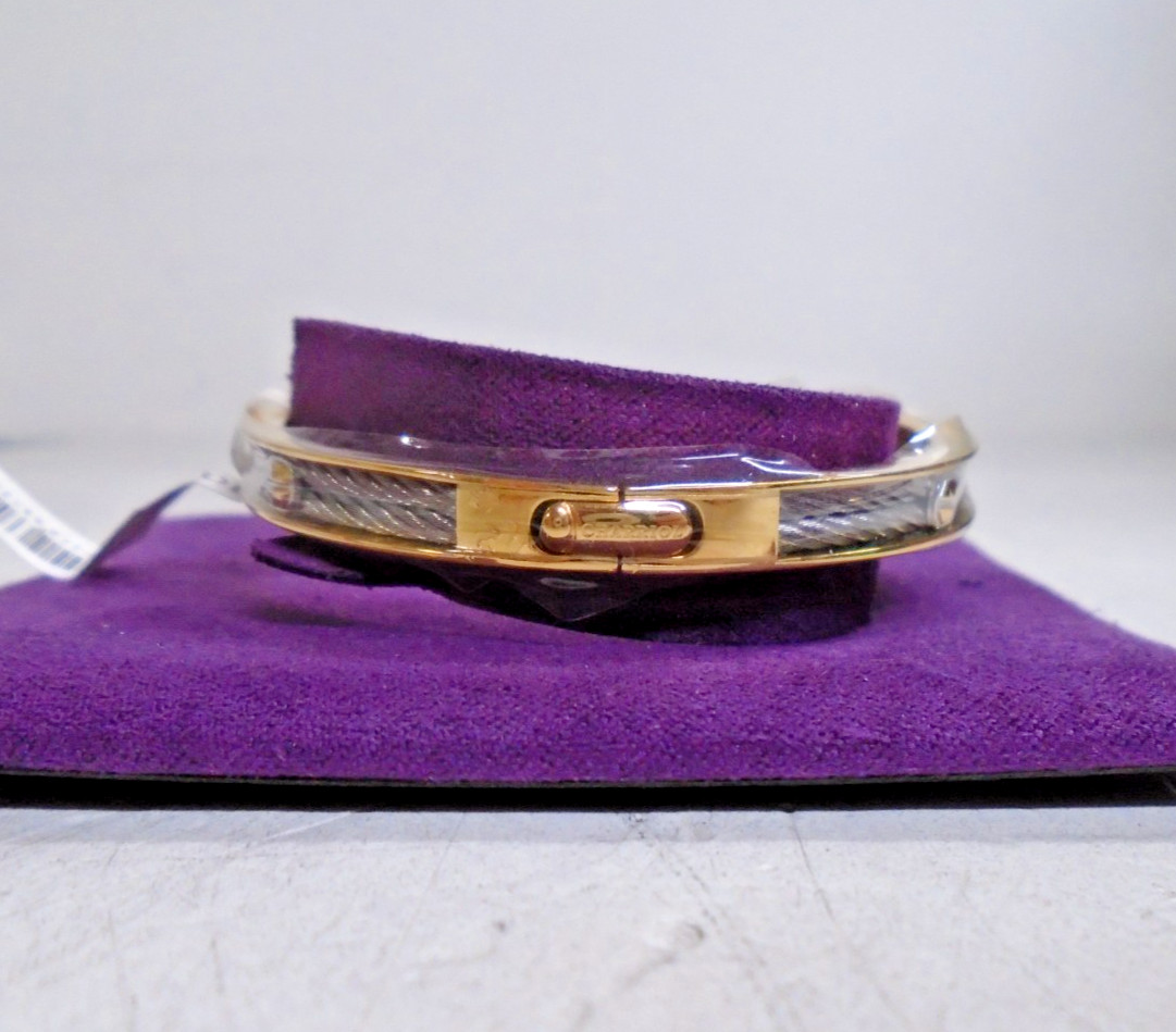 Charriol Forever Eternity Thin Screws Bracelet 2x 1mm Stainless Steel PVD Cables