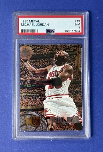 1995 Metal Michael Jordan Chicago Bulls #13 PSA 7 NM