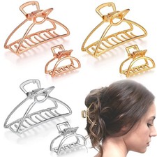 6 Packs Metal Hair Claw Clips, Lady 1 Count Pack of 6 , Triangle Large Mini