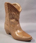 Vintage Frankoma Pottery Cowboy Boot Vase Brown 4.5" Tall #134