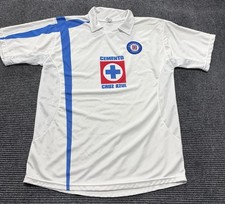 Vintage Cemento Cruz Azul Soccer Jersey Large Liga mx Fila Mexico City 90s 840