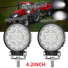 Pair 4.2'' LED Work Light Cab Driving Lamp Spot Fit Case IH New Holland Tractor
