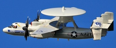 Grumman E-2C Hawkeye VAW-77 Night Wolves Navy Mahogany Model Small Scale 1/72